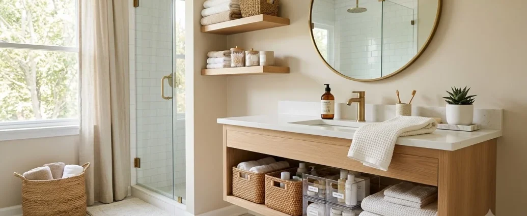 Crowded Bathroom Cabinets - Store Essentials Without Wasting Space